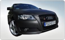 oklejanie samochodw Audi A3 czarny mat, zmiana koloru
