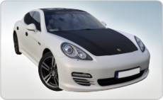 oklejanie samochodw Porsche Panamera biay carbon perowy - oklejanie carbonem 