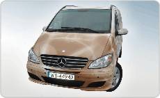 Mercedes Viano oklejony grafik penokolorow, reklama na samochodach