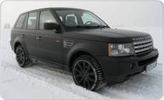 Oklejanie samochodw Range Rover Sport foli czarn matow