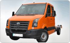 Oklejanie pojazdu dostawczego w kolorze pomaraczowy poysk - VW Crafter