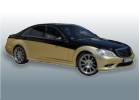 Oklejanie samochodw Mercedes S Gold Carbon / Zoty Carbon - stylizacja czciowa