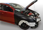 Oklejanie samochodw Mitsubishi Lancer Evolution X - czarny mat