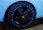 Oklejanie samochodw Porsche 911 (993) cabrio - jasno niebieski poysk