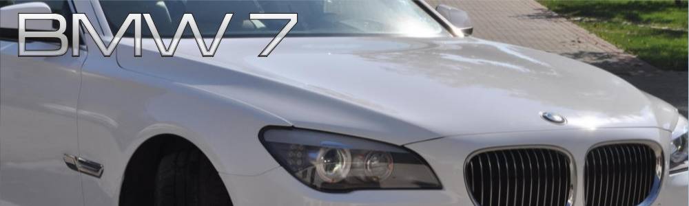 oklejanie samochodw BMW 7 biay poysk - oklejanie foli nadwozia