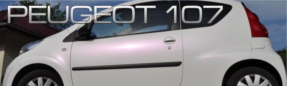oklejanie samochodw Peugeot 107 biaa pera variochrome