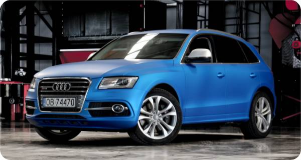 Zmiana koloru samochodu Audi SQ5 w kolorze Blue Aluminium CWC-631 z palety ARLON