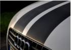 Oklejanie samochodów Audi TT oklejone folią biała perła oraz dodatki w czarnym szczotkowanym aluminium oklejenie z wnękami