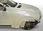 Oklejanie samochodów Mercedes S - biała perła variochrome
