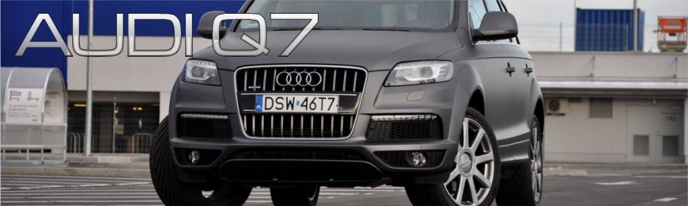 oklejanie auta Audi Q7 oklejony folią w kolorze Dark Grey Matte Metallic z palety firmy 3M