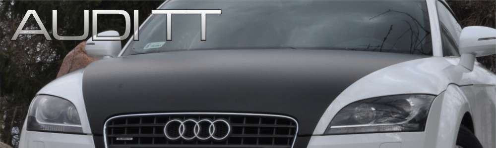 oklejanie auta Audi TT maska + dach czarny mat