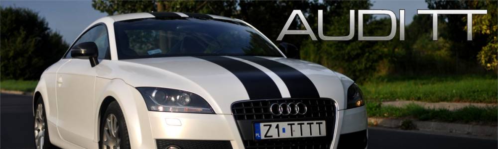 oklejanie auta Audi TT oklejone folią biała perła oraz dodatki w czarnym szczotkowanym aluminium oklejenie z wnękami