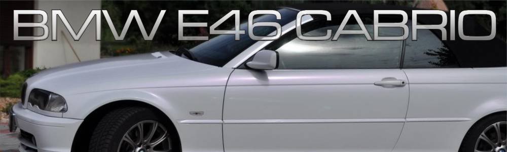 oklejanie samochodów BMW E46 cabrio - biała perła variochrome