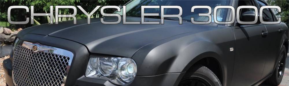 oklejanie samochodów Chrysler 300c czarny mat - oklejanie folią czarną matową