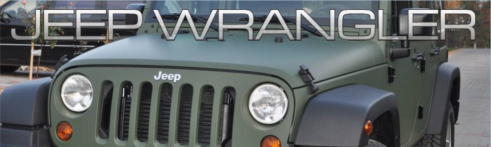 oklejanie auta Jeep Wrangler zielony mat - military green