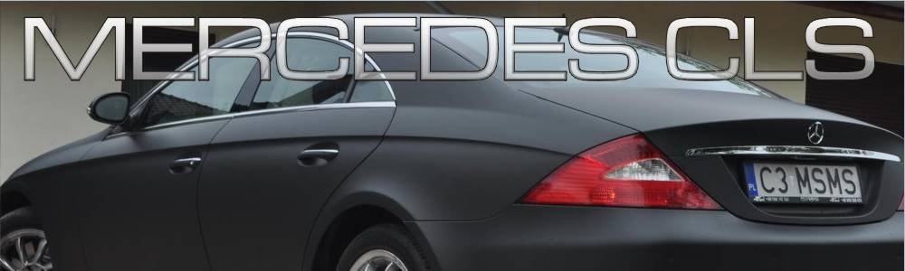 oklejanie samochodów Mercedes CLS czarny mat - folia na lakier