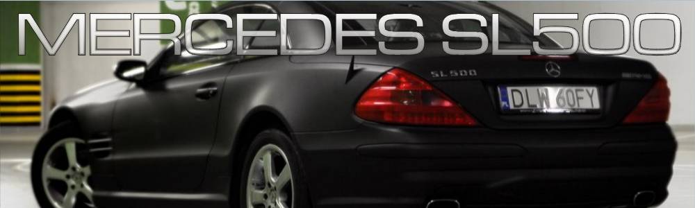 oklejanie samochodw Mercedes SL500 czarny mat