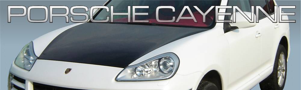 oklejanie auta Porsche Cayenne biały carbon perłowy + carbon czarny